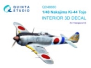 [사전 예약] QD48680 1/48 Nakajima Ki-44 3D-Printed & coloured Interior on decal paper (Hasegawa)