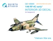 [사전 예약] QD+48685 1/48 RF-4C Phantom II (early) 3D-Printed & coloured Interior on decal paper (Hasegawa) (with 3D-printed resin parts)