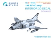 [사전 예약] QDS+48685 1/48 RF-4C Phantom II (early) 3D-Printed & coloured Interior on decal paper (Hasegawa) (Small version) (with 3D-printed resin parts)