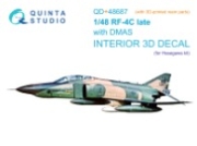 [사전 예약] QD+48687 1/48 RF-4C Phantom II (late with DMAS) 3D-Printed & coloured Interior on decal paper (Hasegawa) (with 3D-printed resin parts)