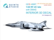 [사전 예약] QDS+48687 1/48 RF-4C Phantom II (late with DMAS) 3D-Printed & coloured Interior on decal paper (Hasegawa) (Small version) (with 3D-printed resin parts)