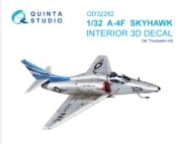 [사전 예약] QD32282 1/32 A-4F Skyhawk 3D-Printed & coloured Interior on decal paper (Trumpeter)