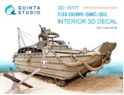 [사전 예약] QD+35177 1/35 GMC DUKW-353 3D-Printed & coloured Interior on decal paper (I Love Kit) (with 3D-printed resin parts)