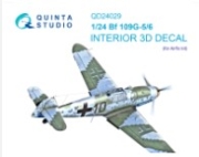 [사전 예약] QD24029 1/24 Bf 109G-5/Bf 109G-6 3D-Printed & coloured Interior on decal paper (Airfix)