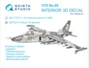 [사전 예약] QD72273 1/72 Su-25 3D-Printed & coloured Interior on decal paper (Zvezda)