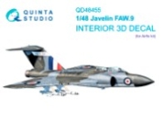 [사전 예약] QD48455 1/48 Javelin FAW.9 3D-Printed & coloured Interior on decal paper (Airfix)