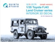 [사전 예약] QDS-35176 1/35 Toyota FJ43 Land Cruiser series 3D-Printed & coloured Interior on decal paper (AK Interactive) (Small version)