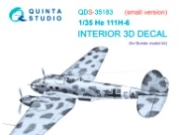 [사전 예약] QDS-35183 1/35 He 111H-6 3D-Printed & coloured Interior on decal paper (Border Model) (Small version)