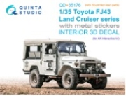 [사전 예약] QD+35176 1/35 Toyota FJ43 Land Cruiser series 3D-Printed & coloured Interior on decal paper (AK Interactive) (with 3D-printed resin parts)