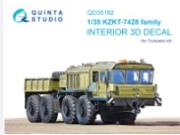 [사전 예약] QD35182 1/35 KZKT-7428 family 3D-Printed & coloured Interior on decal paper (Trumpeter)