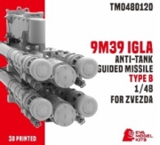 [사전 예약] TM0480120 1/48 9M39 IGLA ANTI-TANK GUIDED MISSILE (TYPE B) FOR ZVEZDA