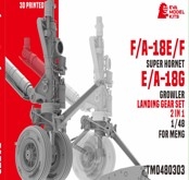 [사전 예약] TM0480303 1/48 F/A-18E/F E/A-18G SUPER HORNET E/A-18G GROWLER LANDING GEAR SET 2 IN 1 FOR MENG