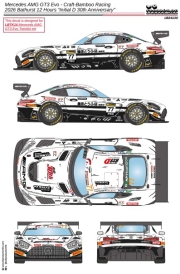 [사전 예약] 24130	1/24 Mercedes AMG GT3 Evo - Craft-Bamboo Racing - 2026 Bathurst 12 Hours Initial D 30th Anniversary