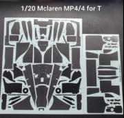 [사전 예약] QS005 1/20 Mclaren HONDA MP4/4 carbon fiber decals for Tamiya