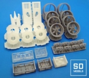 [사전 예약] SD-P03 1/24 Porsche 962C Works team Additional Parts, Hasegawa Compatible, 3D Printed