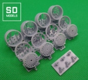 [사전 예약] SD-J01 1/24 Jaguar XJ-S Racing Wheels, Hasegawa Compatible, 3D Printed