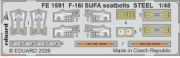 [사전 예약] FE1591 1/48 F-16I SUFA seatbelts STEEL (Kinetic Gold edition kit) 1/48 KINETIC
