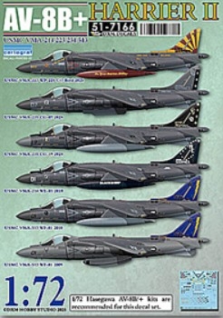 [사전 예약] DXM51-7166 1/72 USMC AV-8B Plus Harrier II VMA-214/223/231/513