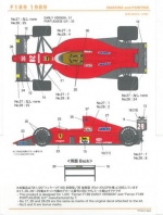 SHK-D223 1/20 Ferrari F189 1989 슌코 데칼 Tamiya 프라모델 적용