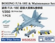 [사전 예약] WS35225 1/350 USN F/A-18E&Maintenance Set