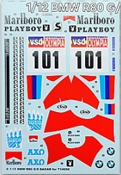 [사전 예약] MS057B 1/12 BMW R80 G/S PARIS DAKAR RIDER decals 14049 14056