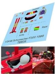 [사전 예약] TBM38 1/24 Pilot Figure and Decals for Ferrari F300 1998 M. Schumacher Centauria