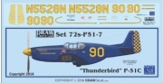 [사전 예약] 72-P51-07 1/72 Thunderbird P-51C 1948 and 1949 Bendix