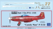 [사전 예약] 72-P51-195 1/72 Candyman P-51D