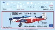 [사전 예약] 72-P51-86 1/72 Miss America 1998 P-51D