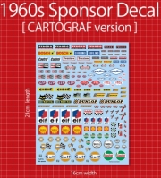 [사전 예약] P1255 1/12, 1/20 1960s Sponsor Decal [ CARTOGRAF version ]