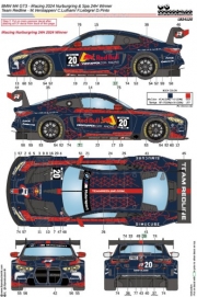 24125 1/24 BMW M4 GT3 - iRacing 2024 Nurburgring & Spa 24H Winner - Team Redline - M.Verstappen/ C.Lulham/ F.Lebigre/ D.Pinto include carbon fibre decal LBM4CF