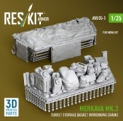 [사전 예약] AVU35-0003 1/35 Merkava Mk.3 turret basket w/working chains for Meng kit (3D Printed) (1/35) 1/35
