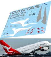 [사전 예약] TBD1190 1/144 Decals for Airbus A380 800 Qantas Livery from 2016