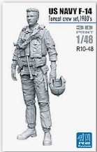 [사전 예약] R10-48 1/48 1980's USN/ U.S. NAVY F-14 PILOT TOMCAT with decal , unpainted