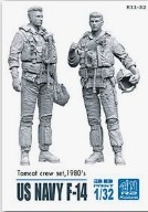 [사전 예약] R11-32 1/32 1980's USN/ U.S. NAVY F-14 PILOTS DUO TOMCAT with decal , unpainted