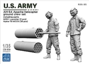 [사전 예약] R31-35 1/35 AH-64 Apache helicopter ground crew set with hydra 70 *A pair of soldiers*M261 Launcher (2 pcs) *Hydra-70 M229 (38 pcs) *decals