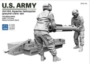 [사전 예약] R33-35 1/35 AH-64 Apache helicopter ground crew set with AGM-114 Hellfire Missile *A pair of soldiers*AGM-114 Hellfire (1pcs) *Missile Container (2pcs)