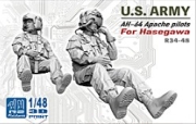 [사전 예약] R34-48 1/48 AH-64 Apache pilots Duo For Hasegawa *A pair of pilots