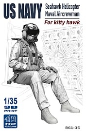 [사전 예약] R61-35 1/35 US Navy Sea Hawk Helicopter Naval Aircrewman For kitty Hawk