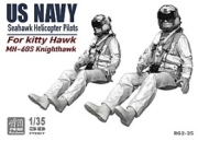 [사전 예약] R62-35 1/35 US Navy Sea Hawk Helicopter Pilots For kitty Hawk MH-60S Knighthawk