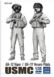 [사전 예약] R71-35 1/35 USMC AH-1Z Viper / UH-1Y venom Pilots Duo *A pair of pilots *decals