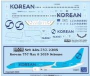 [사전 예약] 44-737-220X 1/144 Korean Air 737 Max 8 2025 Scheme