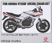 [사전 예약] HD02-0494 1/12 Chain Set For Honda VT250F (MC08) For H   (21771)（PE+Metal parts+Resin）