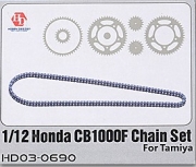 [사전 예약] HD03-0690 1/12 3D Print Chain Set For T 14144 Honda CB1000F （Resin+PE）