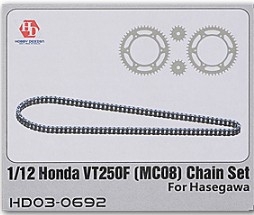 [사전 예약] HD03-0692 1/12 3D Print Chain Set For H 21771 Honda VT250F (MC08)（Resin+PE）