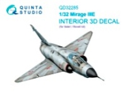 [사전 예약] QD32285 1/32 Dassault Mirage IIIE 3D-Printed & coloured Interior on decal paper (Italeri/Revell)
