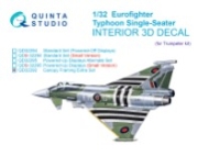 [사전 예약] QD32292 1/32 Eurofighter Typhoon Single-seater EF-2000/2000A Canopy Framing & Extras set (Trumpeter)