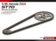 [사전 예약] DE06006 1/6 Chain and Sprocket set for DAX ST70 for Tamiya