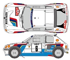 [사전 예약] SHK-D535 1/24 PEUGEOT 205 TURBO 16 WORKS RALLY CAR by T.