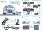 [사전 예약] QDS-24046 1/24 Peugeot 206 WRC 3D-Printed & coloured Interior on decal paper (Tamiya) (small version)